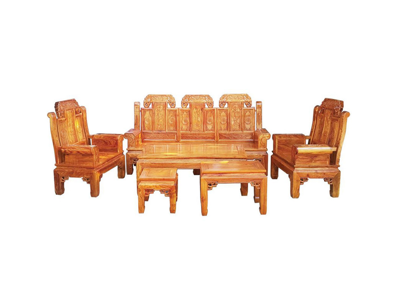 Combo bộ bàn ghế salon gỗ phòng khách đẹp tân cổ điển | SLG01